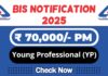 BIS Job Recruitment 2025 | BIS Invites Young Professional (YP) Vacancy, Salary Up to ₹70,000/-