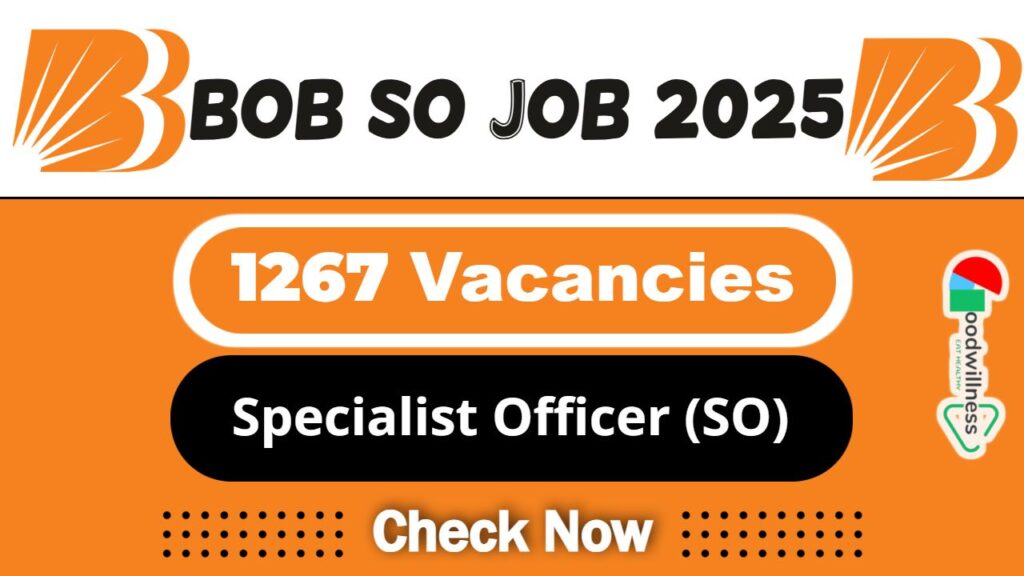 Bank of Baroda SO Job Recruitment 2025