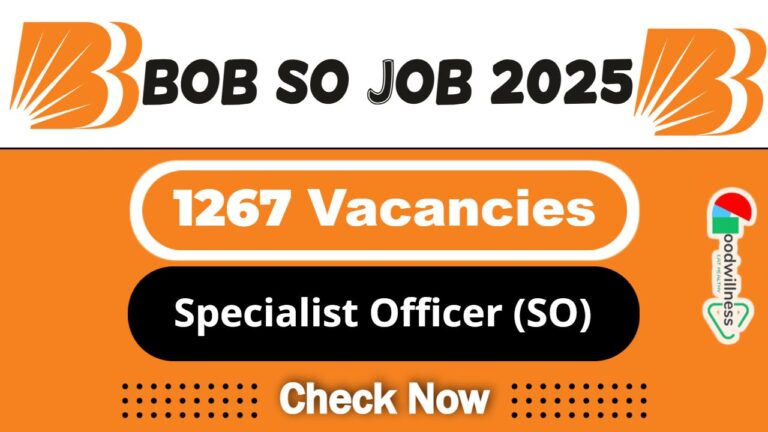 Bank of Baroda SO Job Recruitment 2025 | BOB Invites 1267 Specialist Officer (SO) Vacancy, Apply Now