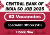 Central Bank of India SO Job Recruitment 2025 | Central Bank Invites 62 Specialist Officers in (IT) Post
