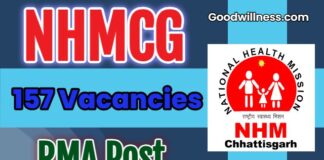 Chhattisgarh NHM Job Recruitment 2025: Apply Now 157 Rural Medical Assistant (RMA) Vacancy