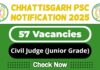 Chhattisgarh PSC Job Recruitment 2025 | CGPSC Invites 57 Civil Judge (Junior Grade) Vacancy