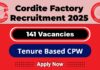 Cordite Factory Aruvankadu Recruitment 2025: Apply Now 141 CPW AOCP trade post