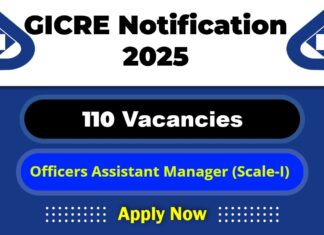 GICRE Job Recruitment 2025: Apply Now 110 Officers (Assistant Manager) Vacancy
