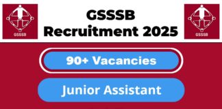 GSSSB Job Recruitment 2025: Apply Now 90+ Junior Inspector and Gujarati Stenographer Post