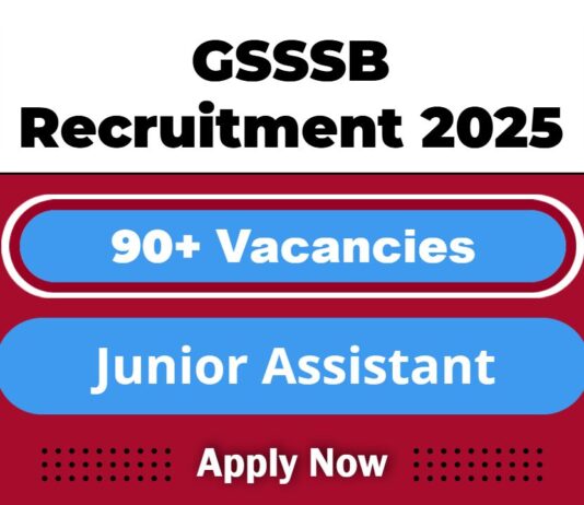 GSSSB Job Recruitment 2025: Apply Now 90+ Junior Inspector and Gujarati Stenographer Post