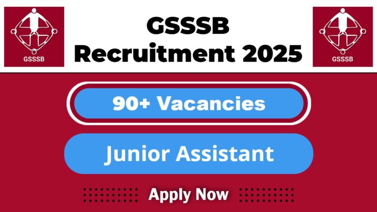 GSSSB Job Recruitment 2025: Apply Now 90+ Junior Inspector and Gujarati Stenographer Post