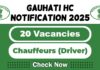 Gauhati High Court Job Vacancy 2025: Apply 05 Chauffeurs (Driver) Post