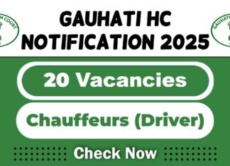 Gauhati High Court Job Vacancy 2025: Apply 05 Chauffeurs (Driver) Post