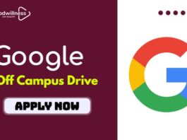 Google Software Engineer Off Campus Job 2025