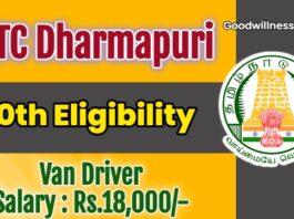ICTC Dharmapuri Job Recruitment 2025: Apply Now Mobile ICTC Van Driver Vacancy