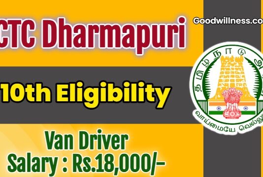 ICTC Dharmapuri Job Recruitment 2025: Apply Now Mobile ICTC Van Driver Vacancy