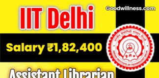 IIT Delhi Recruitment 2025: Apply for Assistant Librarian Post