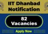 IIT Dhanbad Job Recruitment 2025: Apply Now 82 Assistant Professor, Associate Professor (Special Drive for SC/ST/OBC-NCL) Post