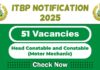 ITBP Job Recruitment 2025: Apply Now 50 Head Constable and Constable (Motor Mechanic) Post