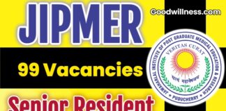 JIPMER Senior Resident Job Recruitment 2025: Apply Now 99 Senior Resident (Non-Academic) Post