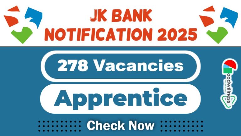 JK Bank Job Recruitment 2025: Apply Now 278 Apprentice Vacancy