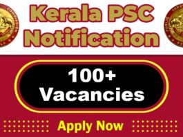 Kerala Public Service Commission Job 2025: Apply Online 100+ HSS Teacher, Woman PC Driver, Lab Technician Post