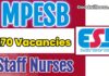 MP Employees Selection Board Job 2025: Apply Now 1170 Staff Nurses, Paramedical Staff Vacancy