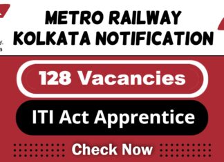 Metro Railway Kolkata Job Recruitment 2025: Apply Now 128 ITI Apprentice Vacancies