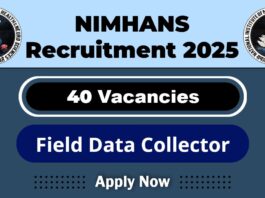 NIMHANS Job Recruitment 2025: Apply Walk-in For 40 Field Data Collector Post