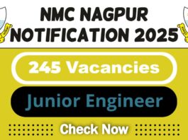 NMC Nagpur Job Recruitment 2025 | Apply Now 245 Junior Engineer & More Vacancy
