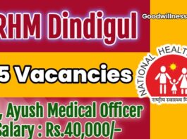 NRHM Dindigul Job Recruitment 2025: Apply Now 25 Multipurpose Worker, Ayush Medical Officer Post