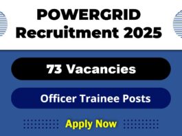 POWERGRID Job Recruitment 2025: Apply Now 73 Officer Trainee Vacancy