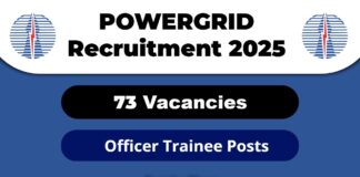POWERGRID Job Recruitment 2025: Apply Now 73 Officer Trainee Vacancy