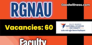RGNAU Recruitment 2025: 60 Faculty Positions Available