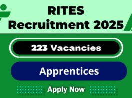 RITES Job Recruitment 2025: Apply Now 223 graduates, diploma And ITI Apprentice Post