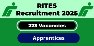 RITES Job Recruitment 2025: Apply Now 223 graduates, diploma And ITI Apprentice Post