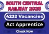 South Central Railway Job Recruitment 2025 | SCR Invites 4232 Act Apprentice Vacancies