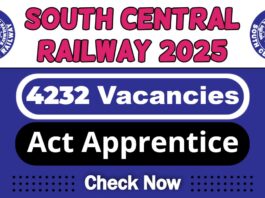 South Central Railway Job Recruitment 2025 | SCR Invites 4232 Act Apprentice Vacancies