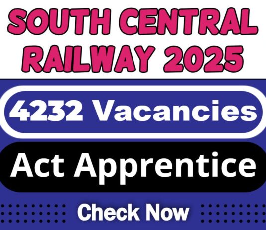 South Central Railway Job Recruitment 2025 | SCR Invites 4232 Act Apprentice Vacancies