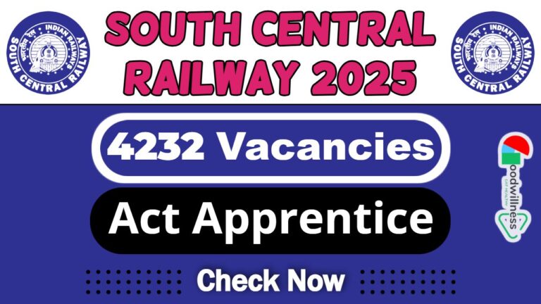 South Central Railway Job Recruitment 2025 | SCR Invites 4232 Act Apprentice Vacancies