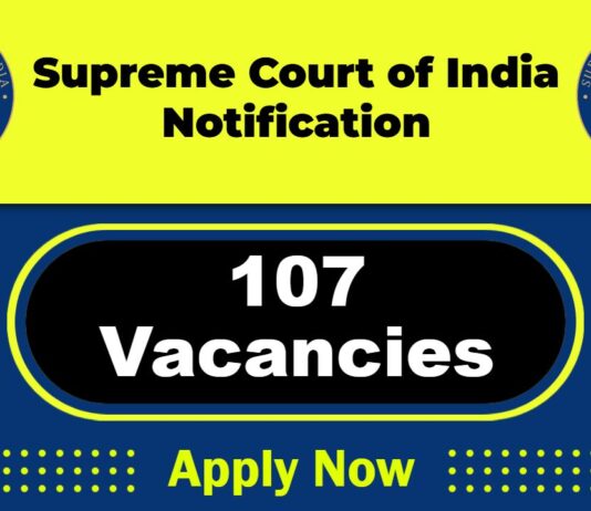 Supreme Court of India Job Recruitment 2025: Apply Now 107 Court Master, Personal Assistant Vacancies
