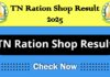 TN Ration Shop Result 2024 2025 for Salesman and Packers Vacancy