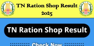 TN Ration Shop Result 2024 2025 for Salesman and Packers Vacancy