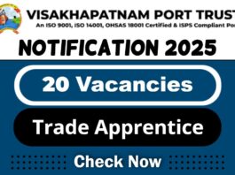 Visakhapatnam Port Job Recruitment 2025: Apply Now Trade Apprentice Vacancy