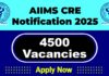 AIIMS CRE Job Recruitment 2025 | AIIMS Invites 4576 Group B C Non-Faculty Post, Common Recruitment Examination (CRE) 2025