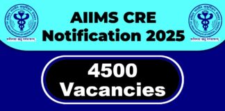 AIIMS CRE Job Recruitment 2025 | AIIMS Invites 4576 Group B C Non-Faculty Post, Common Recruitment Examination (CRE) 2025