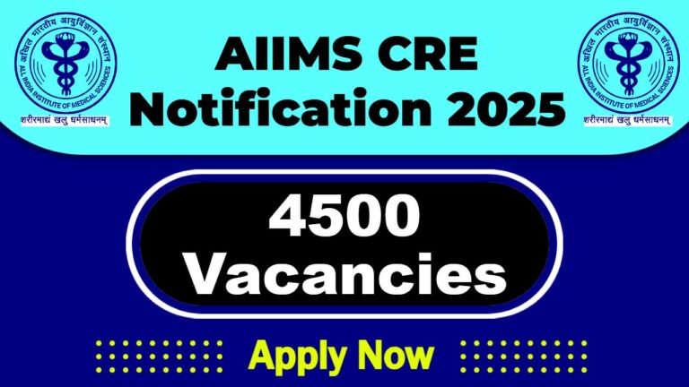 AIIMS CRE Job Recruitment 2025 | AIIMS Invites 4576 Group B C Non-Faculty Post, Common Recruitment Examination (CRE) 2025