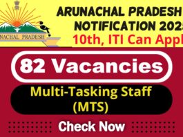 Arunachal Pradesh SSB Recruitment 2025 | APSSB Invites 73 Multi-Tasking Staff (MTS) Vacancy, Apply