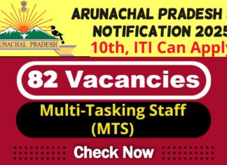 Arunachal Pradesh SSB Recruitment 2025 | APSSB Invites 73 Multi-Tasking Staff (MTS) Vacancy, Apply