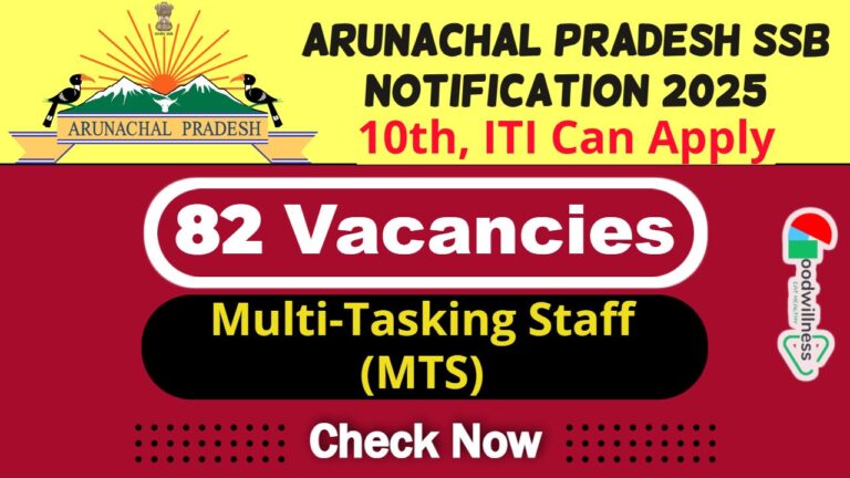 Arunachal Pradesh SSB Recruitment 2025 | APSSB Invites 73 Multi-Tasking Staff (MTS) Vacancy, Apply