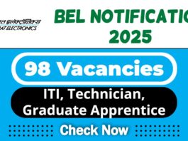 BEL Apprentice Job Recruitment 2025 | BEL Invites 98 ITI, Technician, Graduate Apprentice Vacancy, Apply Now