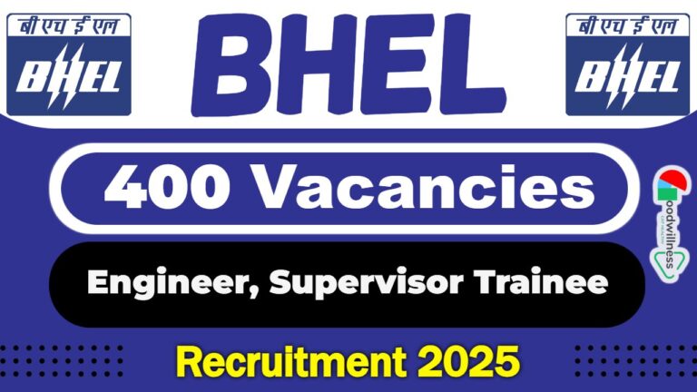 BHEL Trainee Recruitment 2025 | Apply Now Engineer Trainee, Supervisor Trainee Post, Short Notice