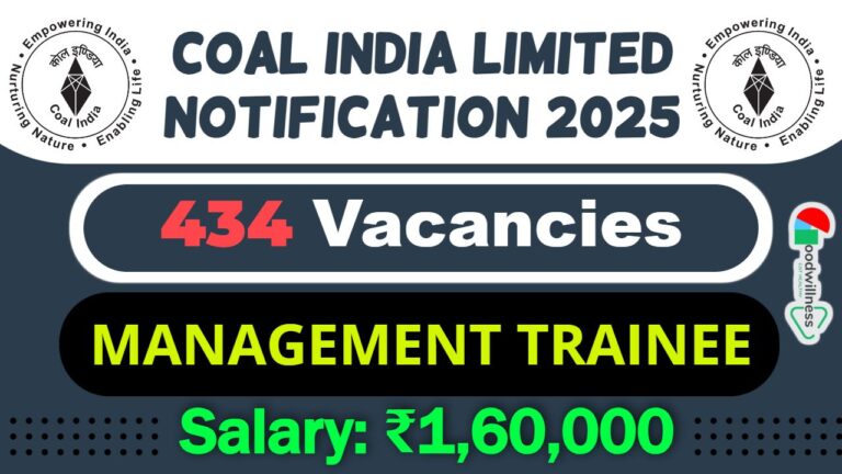 COAL INDIA LIMITED (CIL) Recruitment 2025 | CIL Invites 430 MANAGEMENT TRAINEE in E-2 Grade Vacancies, Apply Online