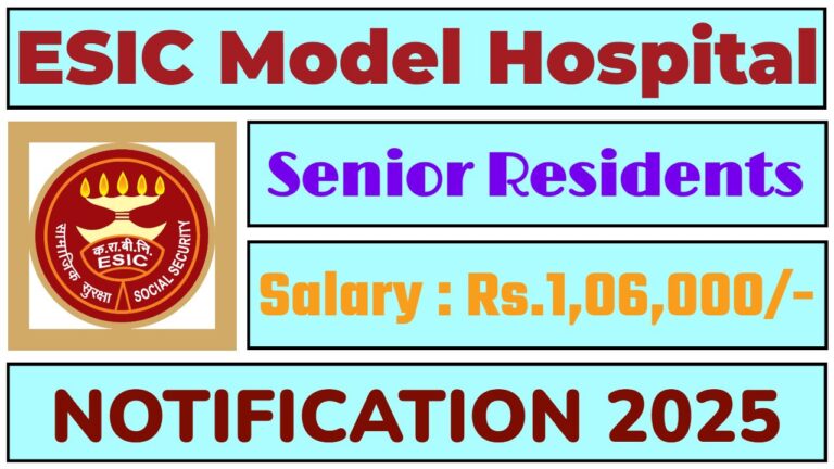 ESIC Jammu Recruitment 2025 | Notification For Senior Residents Vacancies, Apply Now
